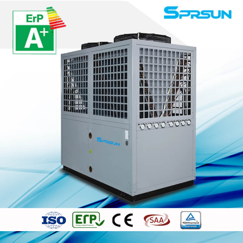 52-92 kw -25℃ EVI lage temperatuur lucht-water warmtepomp voor verwarming met Copeland compressor 